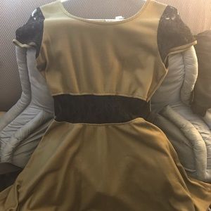 Olive green mini dress